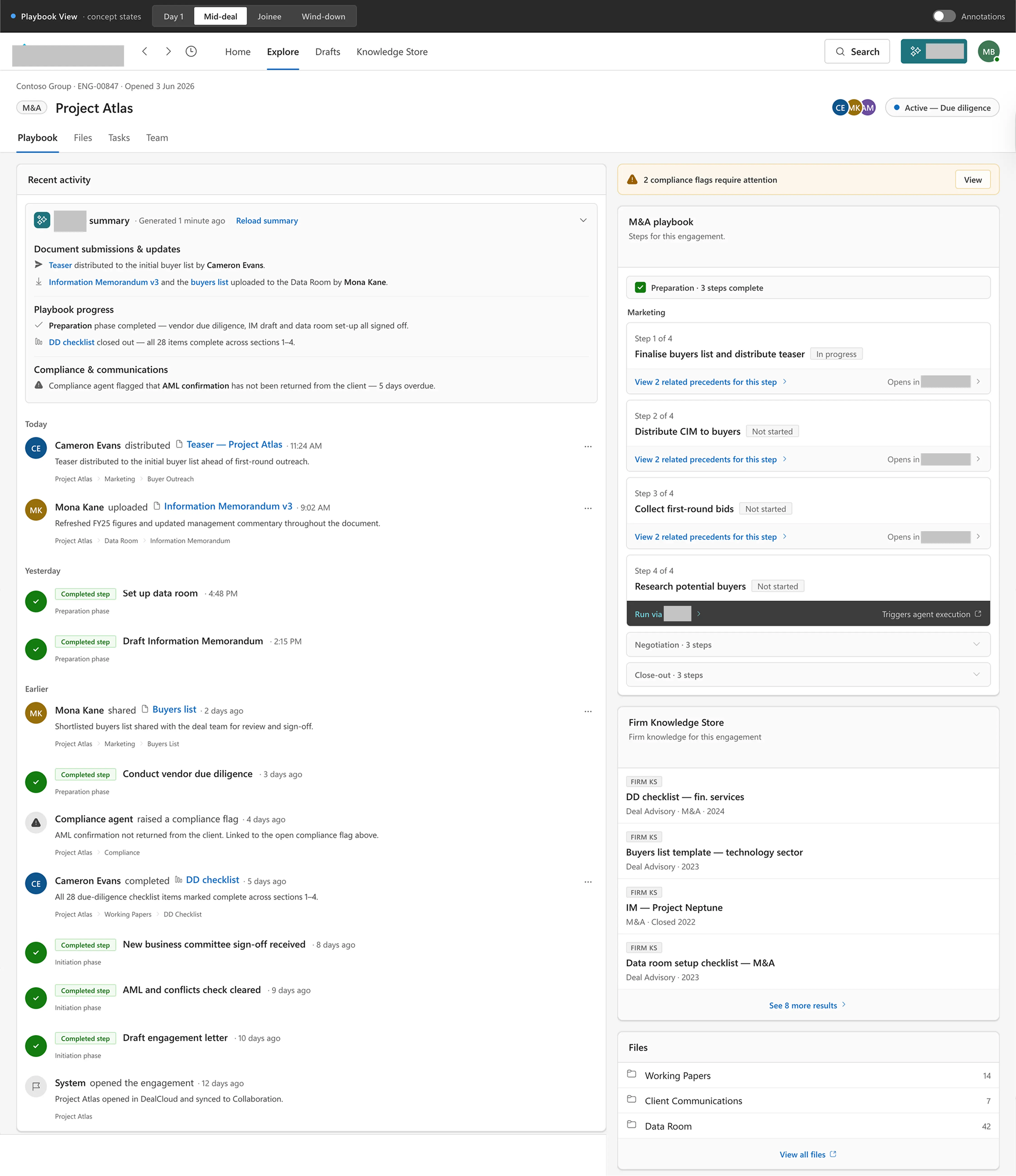 60/40 mid-deal layout wireframe