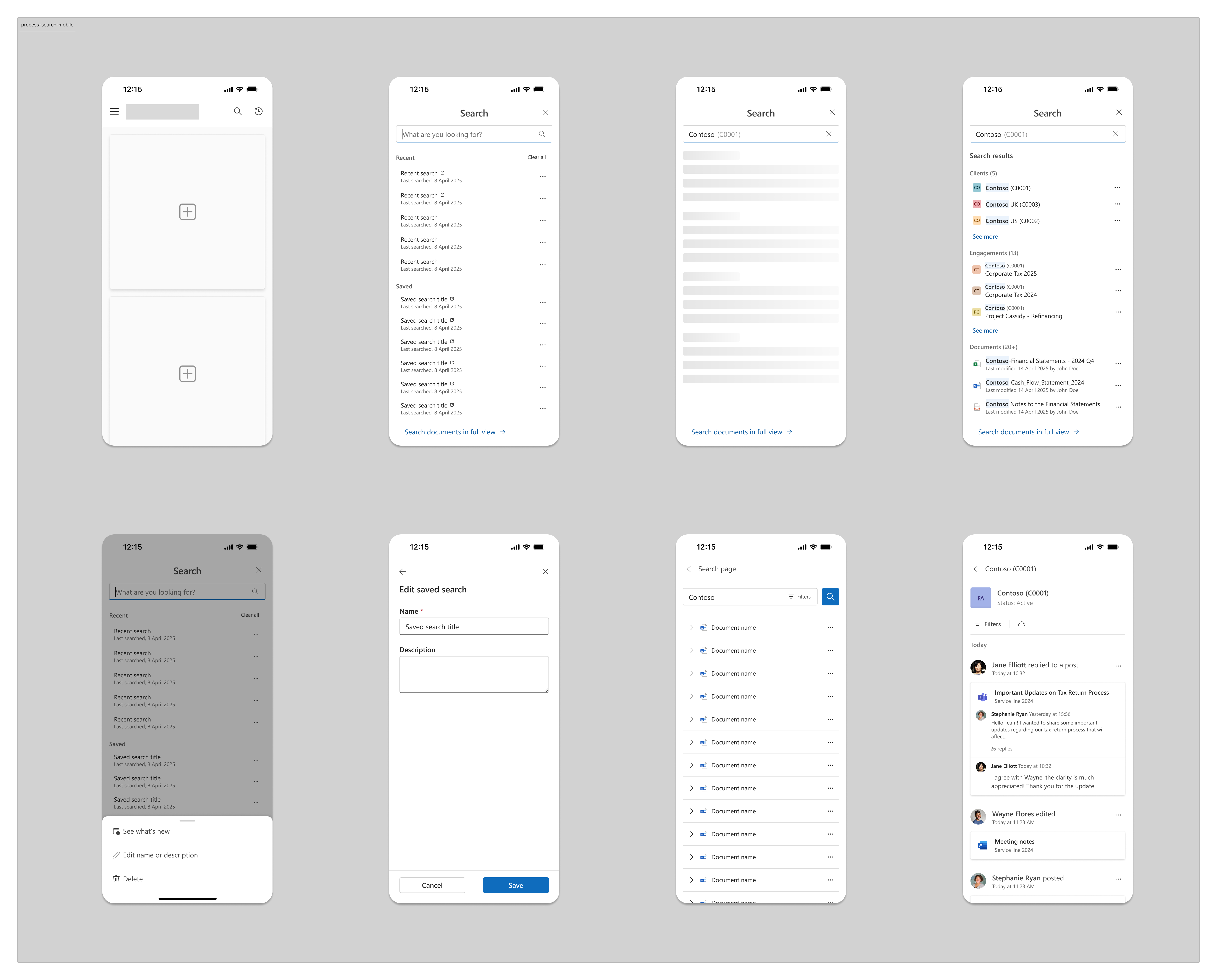 Mobile search design